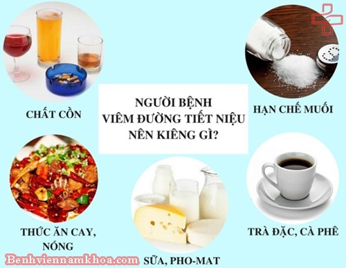 Viêm đường tiết niệu kiêng ăn gì