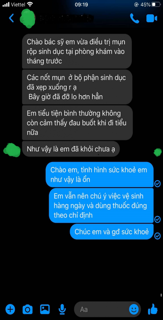 PHẢN HỒI CỦA BỆNH NHÂN SAU KHI ĐIỀU TRỊ TẠI PHÒNG KHÁM ĐA KHOA 52 NGUYỄN TRÃI