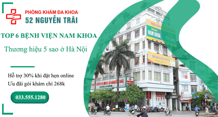 Top 6 bệnh viện nam khoa có thương hiệu được đánh giá 5 sao