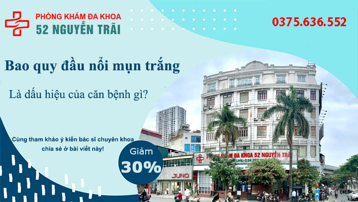 bao quy đầu nổi mụn trắng