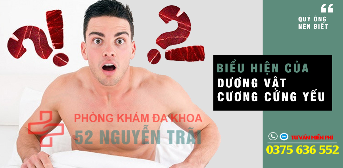 Biểu hiện của dương vật cương cứng yếu