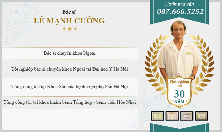 Bác sĩ CK Ngoại Lê Mạnh Cường