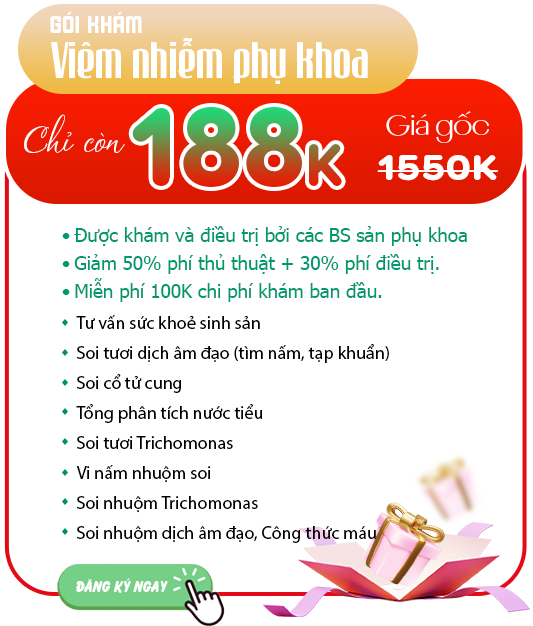 Gói khám viêm nhiễm phụ khoa 188k Gói khám viêm nhiễm phụ khoa 188k